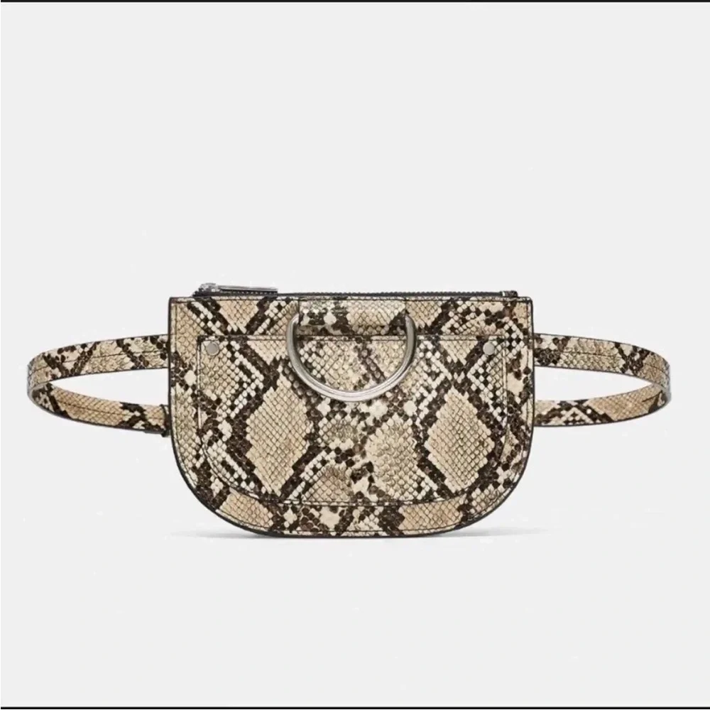 ZARA Snake Print Python Belt Bag Fanny Pack